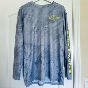 Men's FLW Bass Fishing Tour Realtree Fishing Print Shirt SPF Quick-Dry Top | L